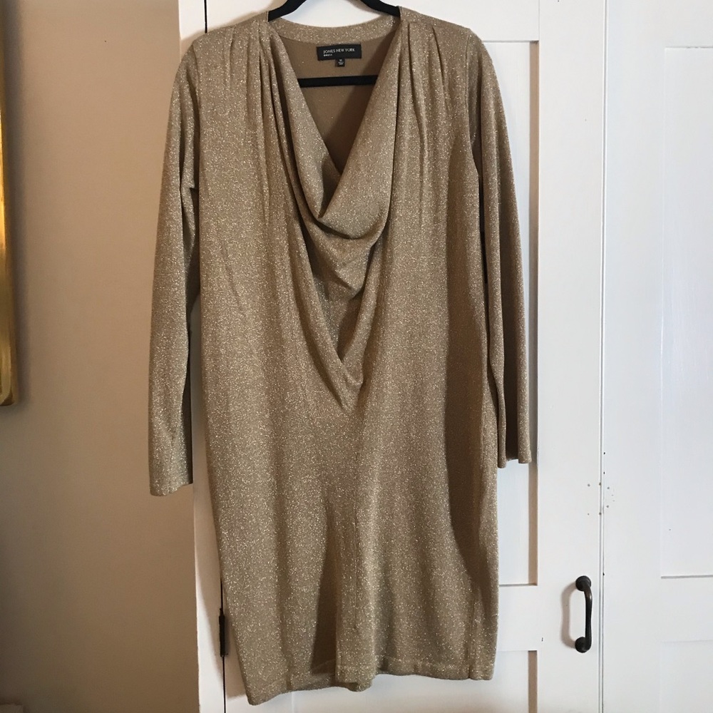 Metallic Gold Dress - Open front or back?